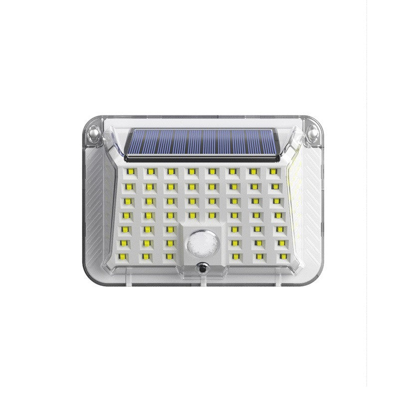 Lampa Solara De Perete, 90 Led-Uri Smd, Senzor De Miscare, Ip65, 1200Mah, Material Abs, Lumina Alb Rece, Alb - vivimall.ro