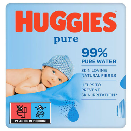 Servetele Umede, HUGGIES, Pure Water, Set 3 x 56 Bucati - vivimall.ro