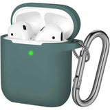 Husa AirPods cu Inel Prindere Verde Inchis - vivimall.ro