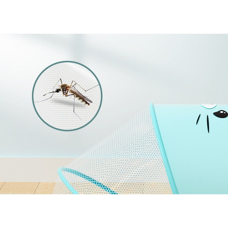 Husa Anti-Tantari, Vivimall, Pliabila, Protectie 360 Grade, Parasolar, 0-1 An, 60 x 55 x 5 cm, Albastru - vivimall.ro