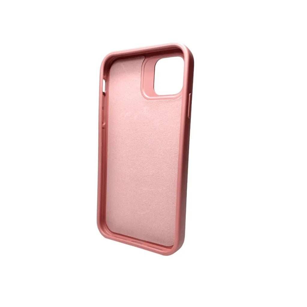 Husa Apple iPhone 13, Vivimall, din Silicon Lichid, Interior din Microfibra, Lentile Fosforescente de Protectie Camera, Anti Amprenta, Rezistenta la Socuri, Roz - vivimall.ro