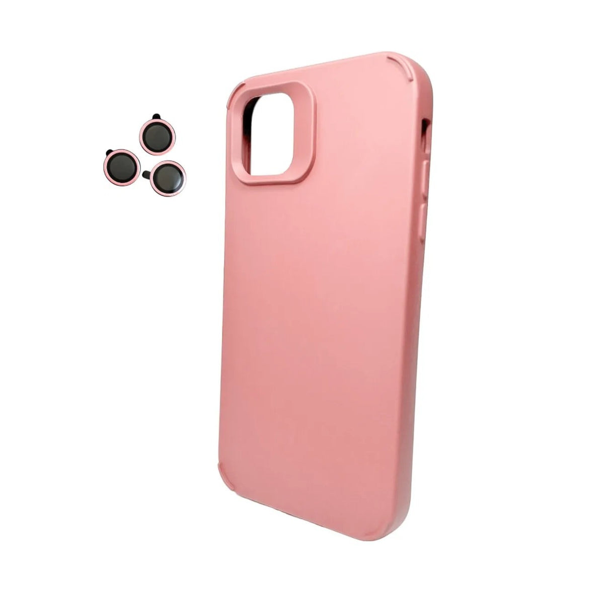 Husa Apple iPhone 13, Vivimall, din Silicon Lichid, Interior din Microfibra, Lentile Fosforescente de Protectie Camera, Anti Amprenta, Rezistenta la Socuri, Roz - vivimall.ro
