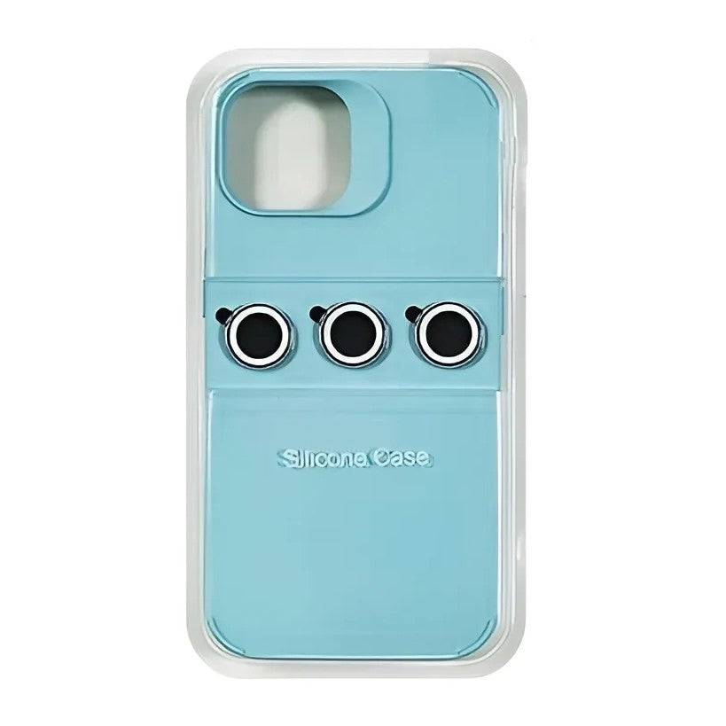 Husa Apple iPhone 13 Pro, Vivimall, din Silicon Lichid, Interior din Microfibra, Lentile Fosforescente de Protectie Camera, Anti Amprenta, Rezistenta la Socuri, Bleu - vivimall.ro