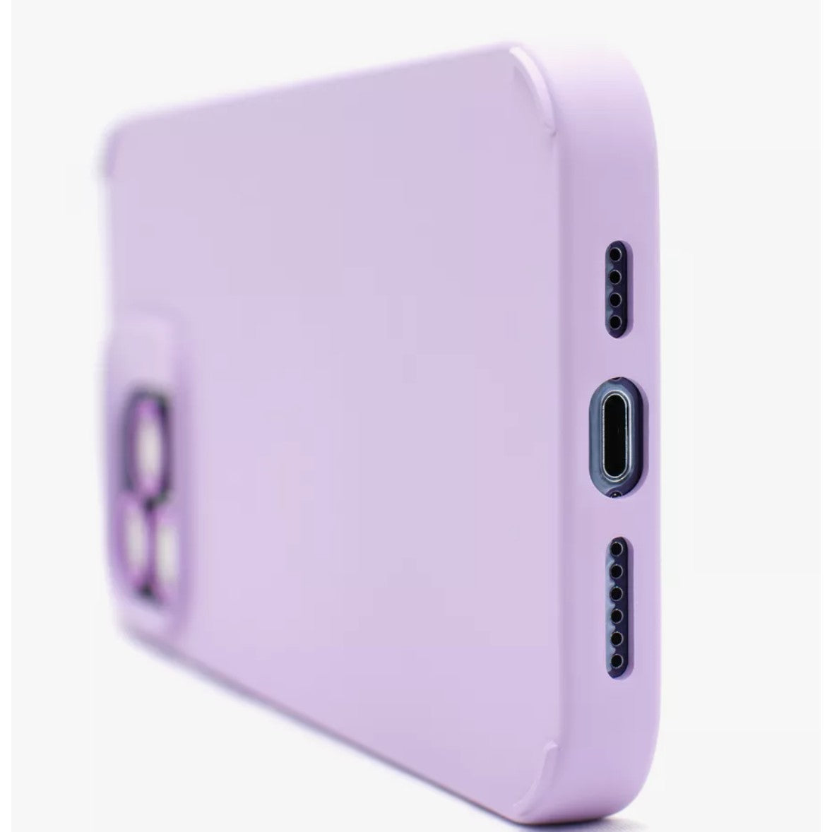 Husa Apple iPhone 14 Pro, Vivimall, din Silicon Lichid, Interior din Microfibra, Lentile Fosforescente de Protectie Camera, Anti Amprenta, Rezistenta la Socuri, Mov - vivimall.ro