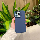 Husa Apple iPhone 14 Pro Max, Vivimall, din Silicon Lichid, Interior din Microfibra, Lentile Fosforescente de Protectie Camera, Anti Amprenta, Rezistenta la Socuri, Albastru Marin - vivimall.ro