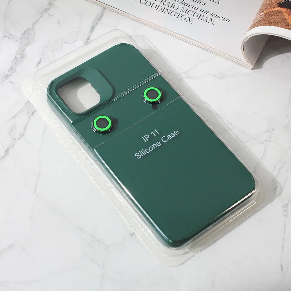 Husa Apple iPhone 14 Pro Max, Vivimall, din Silicon Lichid, Interior din Microfibra, Lentile Fosforescente de Protectie Camera, Anti Amprenta, Rezistenta la Socuri, Verde - vivimall.ro