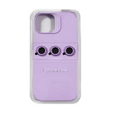 Husa Apple iPhone 15, Vivimall, din Silicon Lichid, Interior din Microfibra, Lentile Fosforescente de Protectie Camera, Anti Amprenta, Rezistenta la Socuri, Mov - vivimall.ro