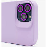 Husa Apple iPhone 15, Vivimall, din Silicon Lichid, Interior din Microfibra, Lentile Fosforescente de Protectie Camera, Anti Amprenta, Rezistenta la Socuri, Mov - vivimall.ro