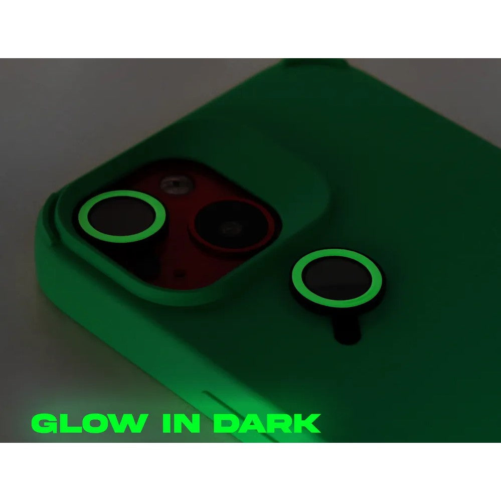 Husa Apple iPhone 15, Vivimall, din Silicon Lichid, Interior din Microfibra, Lentile Fosforescente de Protectie Camera, Anti Amprenta, Rezistenta la Socuri, Verde - vivimall.ro
