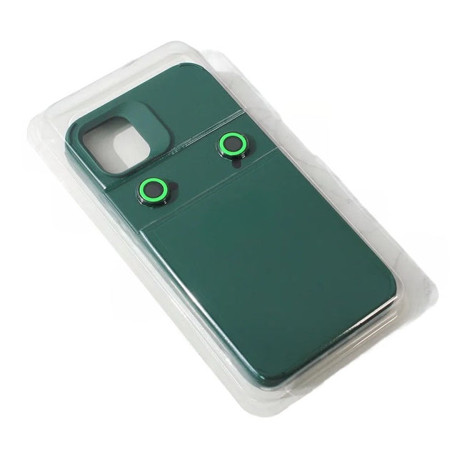 Husa Apple iPhone 15 Pro Max, Flippy, din Silicon Lichid, Interior din Microfibra, Lentile Fosforescente de Protectie Camera, Anti Amprenta, Rezistenta la Socuri, Verde - vivimall.ro