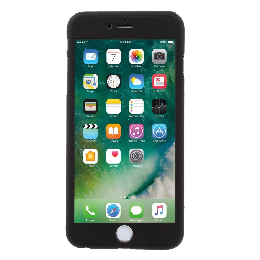 Husa Apple iPhone 6/6S Full Cover 360 Negru + Folie de protectie - vivimall.ro