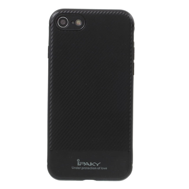 Husa Apple iPhone 6/6S IPAKY Carbon Fiber Negru - vivimall.ro