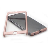 Husa Apple iPhone 6/6S IPAKY Full Cover 360 Roz Auriu + Folie Cadou - vivimall.ro