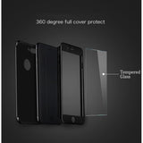 Husa Apple iPhone 6+/6S+ Joyroom (Fata + Spate) Negru + Folie de protectie - vivimall.ro