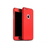 Husa Apple iPhone 7 IPAKY Full Cover 360 Rosu + Folie Cadou - vivimall.ro