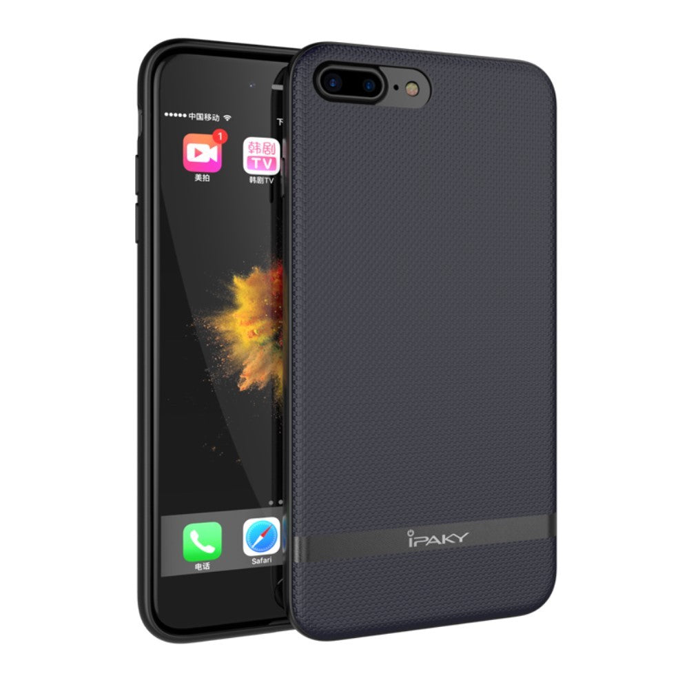 Husa Apple iPhone 7 Ipaky Rubber Coating Negru - vivimall.ro