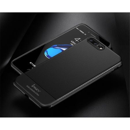 Husa Apple iPhone 7 Plus IPAKY Carbon Fiber Negru - vivimall.ro