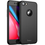 Husa Apple iPhone 7 Plus IPAKY Full Cover 360 Negru + Folie Cadou