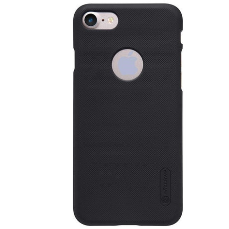 Husă Nillkin Frosted Shield neagră pentru Apple iPhone 8, vedere frontală, include folie protecție