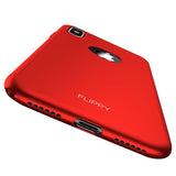 Set Husa si Folie de Protectie, Flippy, Compatibila cu Apple iPhone X, Full Cover 360°, Plastic + Sticla, Rosu - vivimall.ro