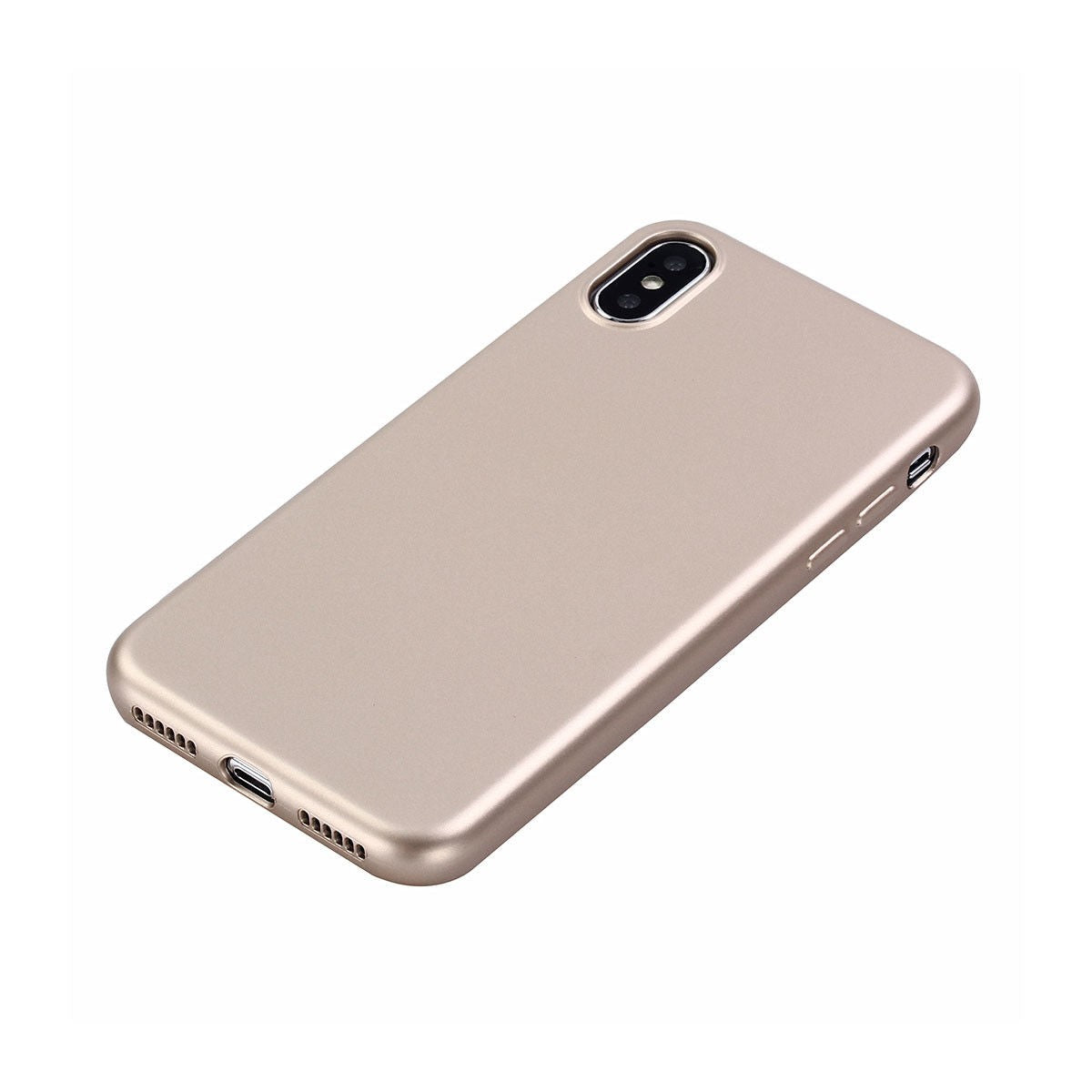 Husa Apple iPhone X Full Silicone 360 Auriu + Folie de protectie - vivimall.ro