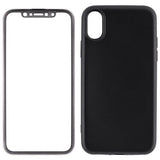 Husa Apple iPhone X Full Silicone 360 Negru + Folie de protectie - vivimall.ro