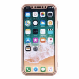 Husa Apple iPhone X Full Silicone 360 Roz Auriu + Folie de protectie - vivimall.ro