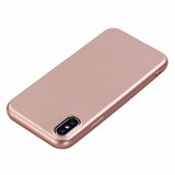 Husa Apple iPhone X Full Silicone 360 Roz Auriu + Folie de protectie - vivimall.ro