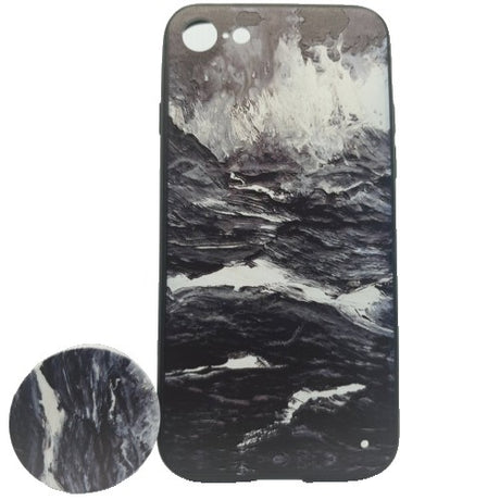 Husa Apple iPhone XS Max Multicolor Model Valuri + Popsocket inclus - vivimall.ro