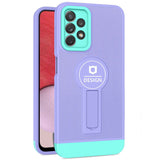 Husa Armor Design cu Stand pentru Apple iPhone 14 Pro (6.1) Mov/Albastru, Suport Auto Magnetic, Protectie Antisoc, Flippy - vivimall.ro