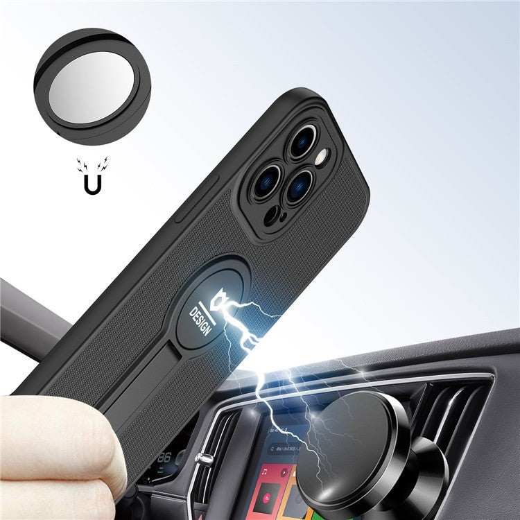 Husa Armor Design cu Stand pentru Apple iPhone XR, Negru, Suport Auto Magnetic, Wireless Charge, Protectie Antisoc, Flippy - vivimall.ro