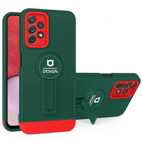 Husa Armor Design cu Stand pentru iPhone 11, Verde/Rosu, Suport Auto Magnetic, Wireless Charge, Protectie Antisoc, Flippy - vivimall.ro