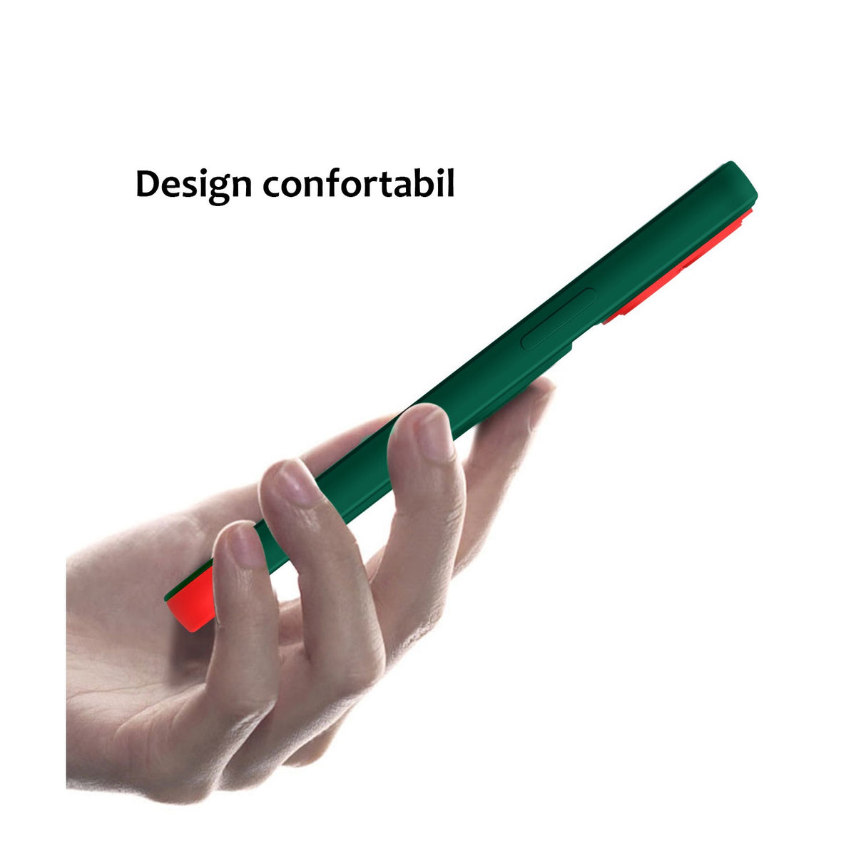 Husa Armor Design cu Stand pentru iPhone 13 Pro Max, Verde/Rosu, Suport Auto Magnetic, Wireless Charge, Protectie Antisoc, Flippy - vivimall.ro