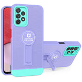 Husa Armor Design cu Stand pentru Samsung Galaxy A52 5G, Mov/Albastru, Suport Auto Magnetic, Wireless Charge, Protectie Antisoc, Flippy - vivimall.ro