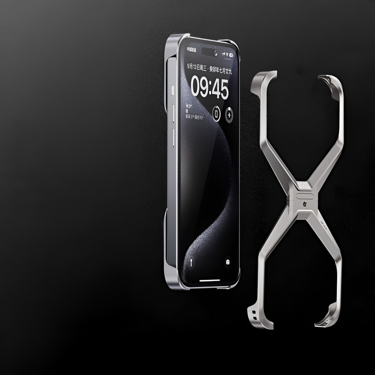 Husa Armor X Compatibila cu iPhone 15, Vivimall, Aliaj de Aluminiu, Antisoc, Antizgarieturi, Impermeabila, Margini cu 2 Straturi, Aderent, Montare Usoara, Surubelnita Inclusa, Gri Metalizat - vivimall.ro