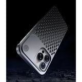 Husa Aromaterapia Compatibila cu iPhone 15 Pro Max, Vivimall, Antisoc, Antizgariere, Protectie Camera si Supraincalzire, din Aliaj de Aluminiu, Gri - vivimall.ro