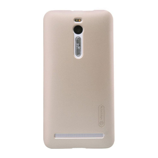 Husa Asus Zenfone 2 Laser ZE500KG Nillkin Frosted Shield Auriu + Folie de protectie - vivimall.ro