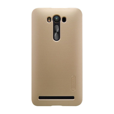 Husa Asus Zenfone 2 ZE500CL Nillkin Frosted Shield Auriu + Folie de protectie - vivimall.ro