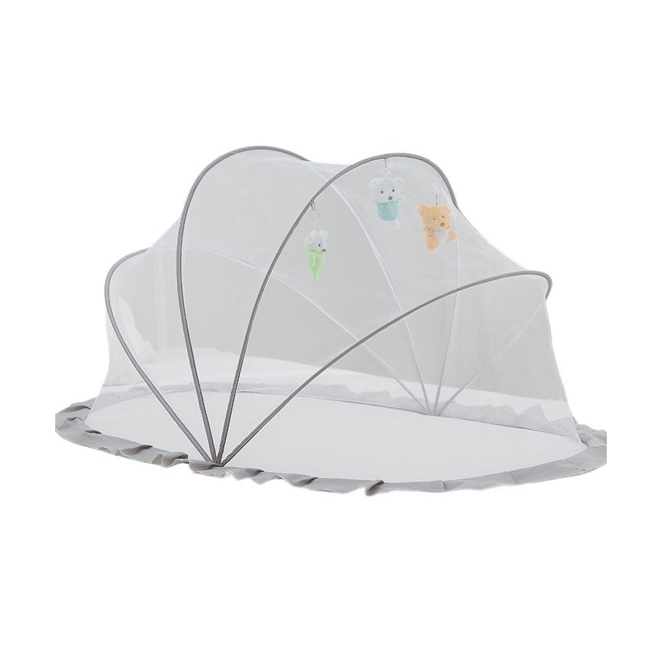 Husa Anti-Tantari, Vivimall, Pliabila, Protectie 360 Grade, 0-1 An, 60 x 55 x 5 cm, Gri - vivimall.ro