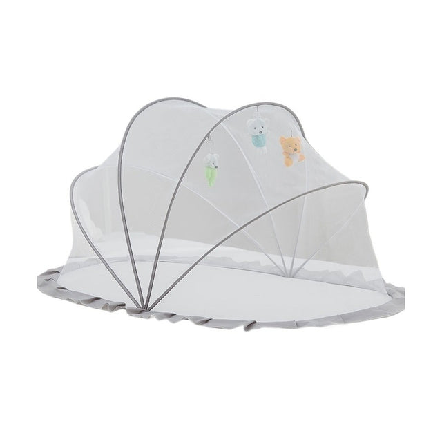 Husa Anti-Tantari, Vivimall, Pliabila, Protectie 360 Grade, 0-1 An, 60 x 55 x 5 cm, Gri - vivimall.ro