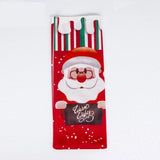 Husa Craciun pentru sticla de vin Vivimall, tema Mos Craciun, material textil, 34 cm, multicolor - vivimall.ro