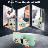 Husa de Protectie TPU 2in1, Vivimall, pentru Apple iPhone 15 Pro, Astronaut cu Suport, Antisoc, Rezistenta la Impact, Protectie Camera, Verde - vivimall.ro