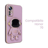 Husa de Protectie 2 in 1, Vivimall, Husa de Protectie pentru Honor 70, Model Astronaut, Husa cu Suport, din TPU, Mov - vivimall.ro