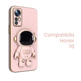 Husa de Protectie 2 in 1, Vivimall, Husa de Protectie pentru Honor 70, Model Astronaut, Husa cu Suport, din TPU, Roz - vivimall.ro