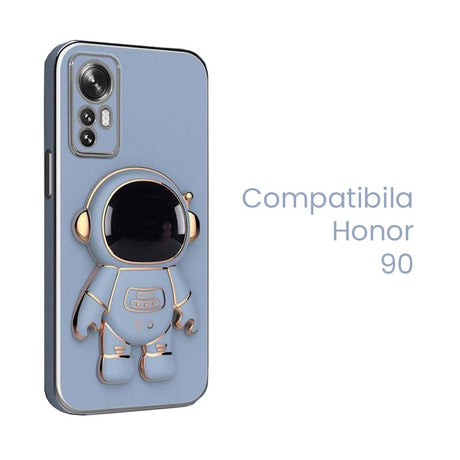 Husa de Protectie 2 in 1, Vivimall, Husa de Protectie pentru Honor 90, Model Astronaut, Husa cu Suport, din TPU, Albastru - vivimall.ro