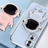 Husa Telefon 2in1, Vivimall, Compatibila Huawei Mate 60 Pro, Carcasa TPU cu Suport Inclus Tip Astronaut, Protectie Camere, Verde - vivimall.ro