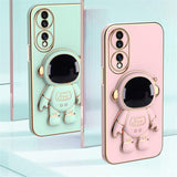 Husa Telefon 2in1, Vivimall, Compatibila Huawei Mate 60 Pro, Carcasa TPU cu Suport Inclus Tip Astronaut, Protectie Camere, Verde - vivimall.ro