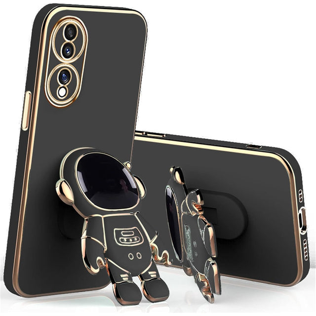 Husa Telefon 2in1, Vivimall, Compatibila Huawei P50 Pro, Carcasa TPU cu Suport Inclus Tip Astronaut, Protectie Camere, Negru - vivimall.ro