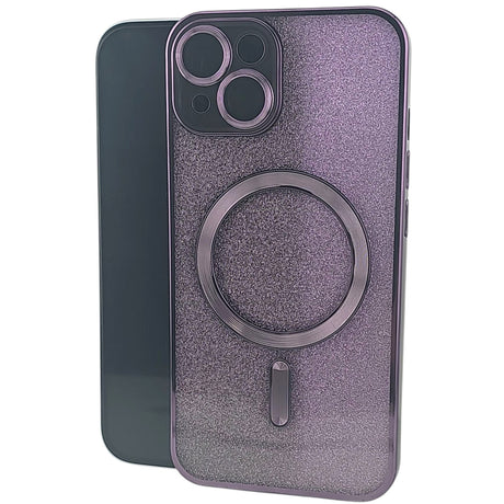 Husa de Protectie 2 in 1, Vivimall, pentru Apple iPhone 15, Compatibila MagSafe, Magnetica, cu Protectie Lentila, din TPU, Mov - vivimall.ro