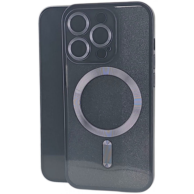 Husa de Protectie 2 in 1, Vivimall, pentru Apple iPhone 15 Pro, Compatibila MagSafe, Magnetica, cu Protectie Lentila, din TPU, Negru - vivimall.ro